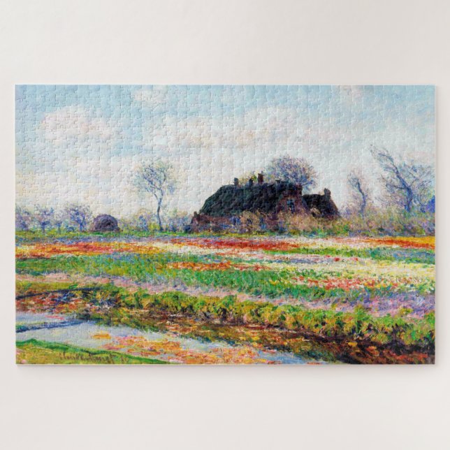 Tulip Fields in the Netherlands, Monet Jigsaw Puzzle (Horizontal)
