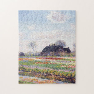 Tulip Fields Sassenheim Haarlem Monet Fine Art Jigsaw Puzzle