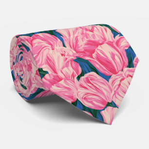 Tulip Floral Anniversary Graduation Tie