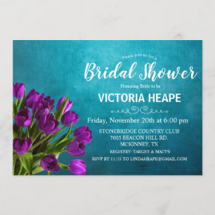 Tulip Floral Bridal Shower Invitation