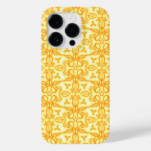 Tulip floral damask orange yellow case