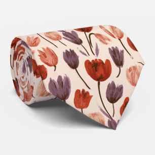 Tulip Floral Groomsmen Traditional Wedding Tie