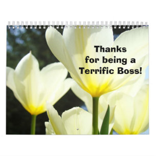 Tulip Floral Photography Calendar Thanks Boss