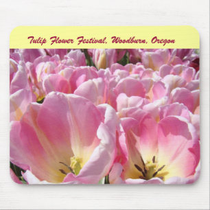 Tulip Flower Festival Woodburn Oregon Pink Tulips Mouse Mat