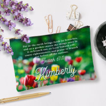 Tulip Flower Garden Bible Scripture Personalised