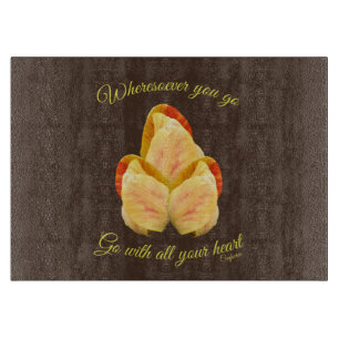 Tulip Flower Go With Your Heart Inspirational     Cutting Board