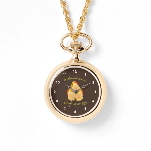 Tulip Flower Go With Your Heart Inspirational      Watch (Front)