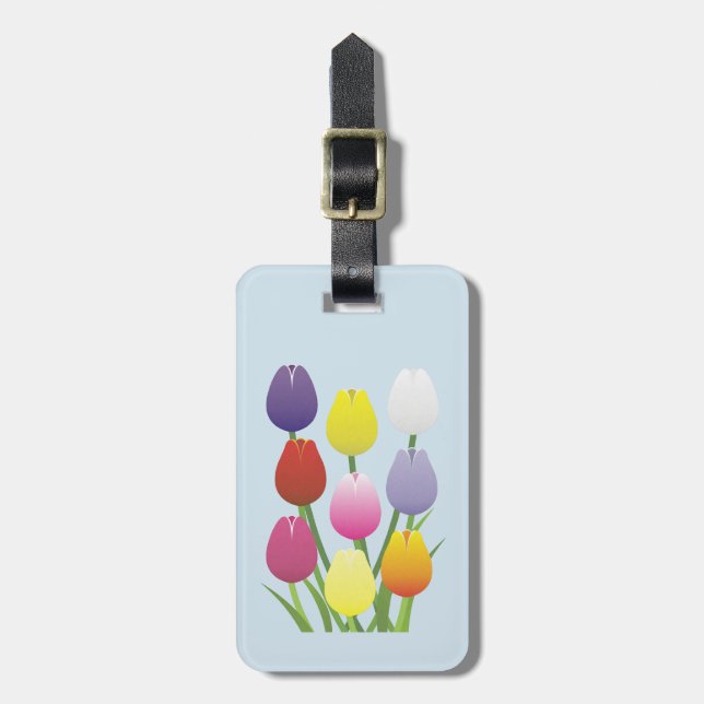 Tulip Flower Luggage Tag (Front Vertical)