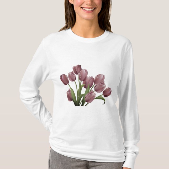 Tulip Flower Mark T-Shirt (Front)