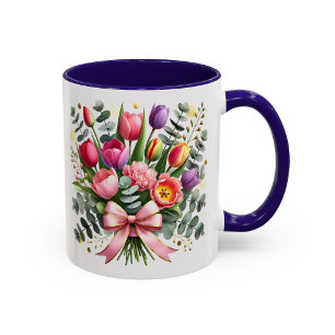 Tulip Flower Mug Bouquet Gift Elegant