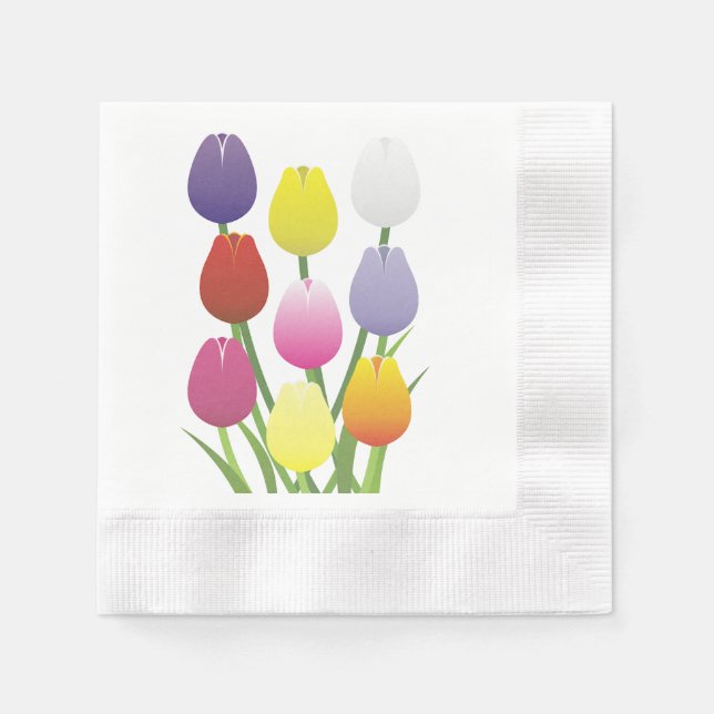 Tulip Flower Napkin (Front)