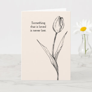 Tulip Flower Sympathy Card Loss Funeral Memorial