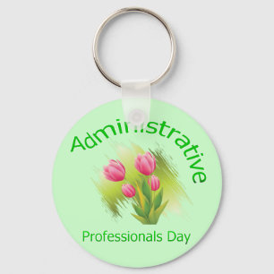 Tulip Flowers Administrative Professionals Day Key Ring