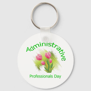 Tulip Flowers Administrative Professionals Day Key Ring