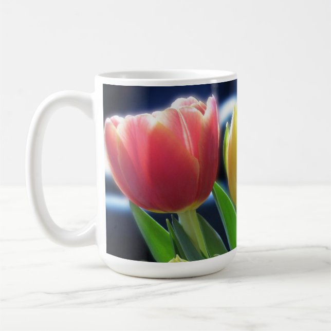 Tulip Flowers Drinking Mug (Left)