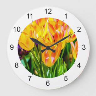 Tulip Flowers - Flourish Large Clock