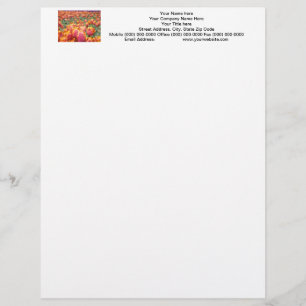 Tulip Flowers Letterhead Name Address Phone Number