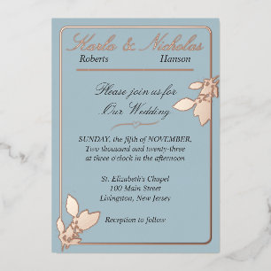 Tulip Flowers, Pastel Blue Wedding, Rose Gold