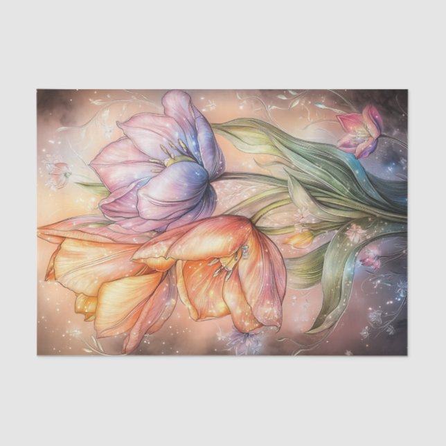 Tulip Flowers Tissue Paper (Front)