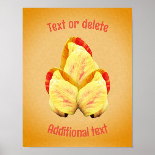Tulip Flowers Your Text Personalised Poster
