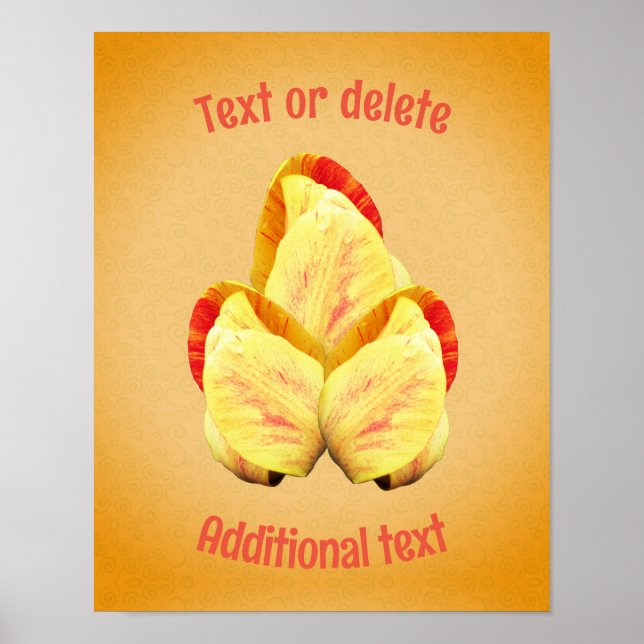 Tulip Flowers Your Text Personalised   Poster (Front)
