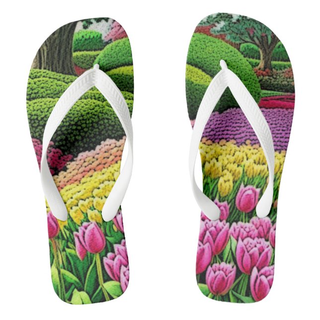 Tulip Garden: Flip Flops (Footbed)