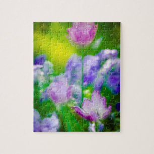 Tulip garden, Giverny, France Jigsaw Puzzle