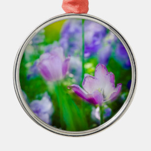 Tulip garden, Giverny, France Metal Tree Decoration