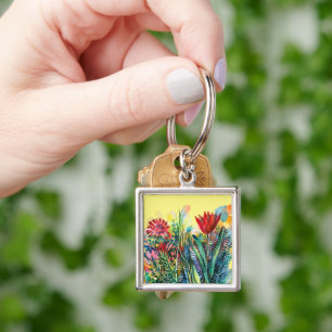 Tulip garden magnet key ring