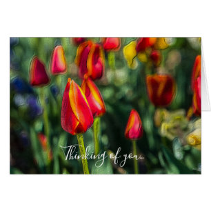 Tulip Garden Textured Thinking Of You Card