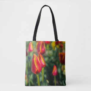 Tulip Garden Textured Tote Bag