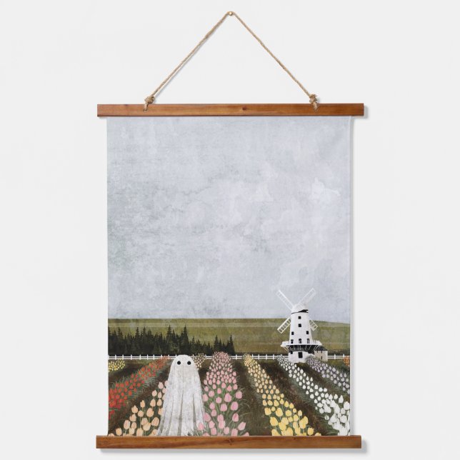 Tulip Ghost Hanging Tapestry (Front)