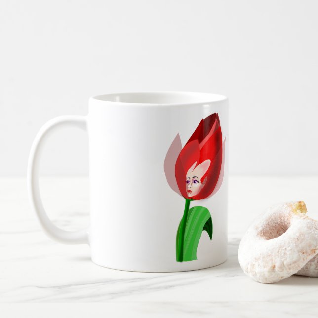 Tulip Girl Coffee Mug (With Donut)