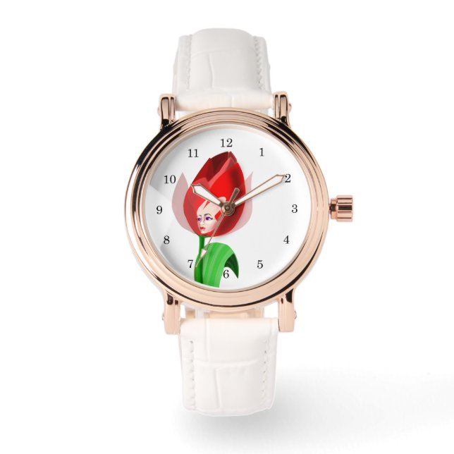 Tulip Girl Watch - Customisable (Front)