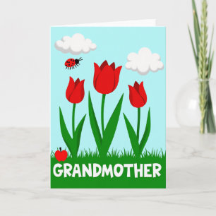 Tulip Grandmother Spring Card