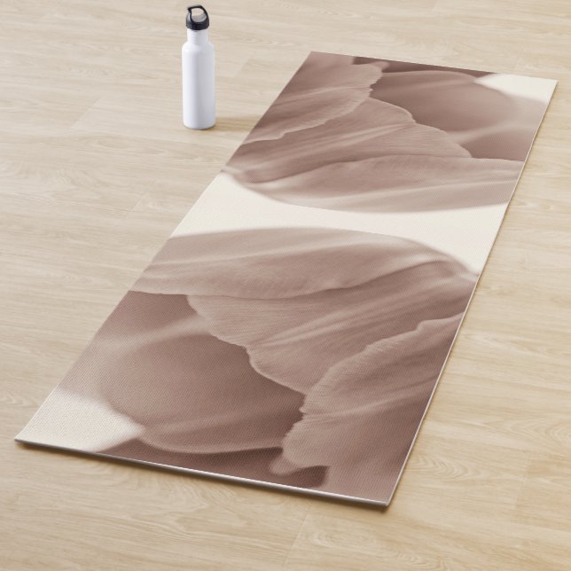 Tulip in Neutral Colour Macro Yoga Mat (In Situ)