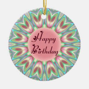 Tulip kaleidoscope ceramic tree decoration