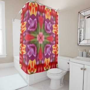 Tulip Kaleidoscope Shower Curtain
