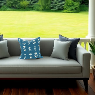 Tulip Line Up Navy Cushion