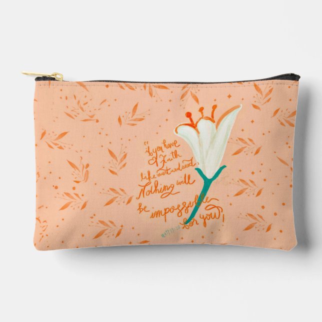 Tulip Love-Faith Like a Mustard Seed Cosmetic Bag (Front)
