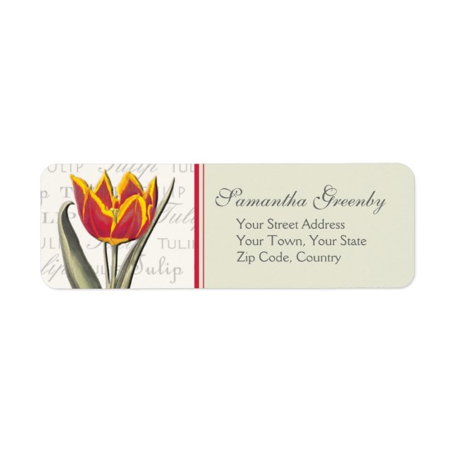 Tulip Lover's Elegant Vintage Style (Front)
