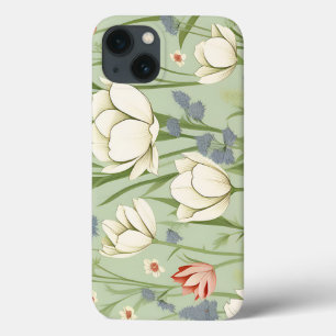 Tulip Meadow in Sage Green iPhone 13 Case
