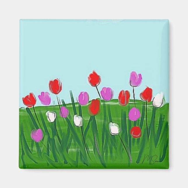 Tulip meadow magnet (Front)