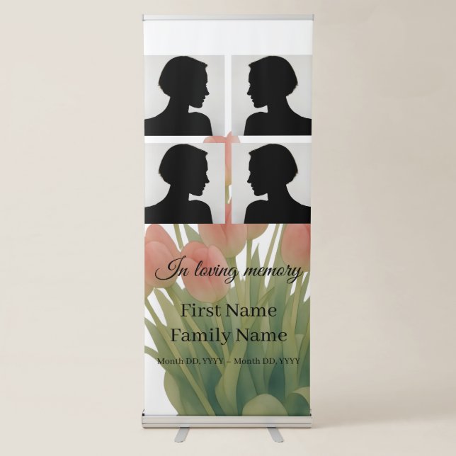 Tulip memorial collage  retractable banner (Front)