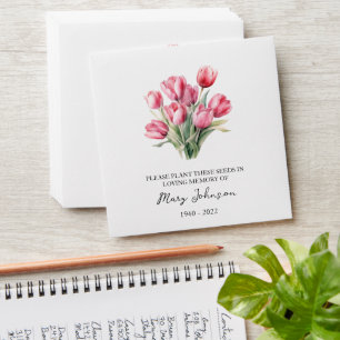 Tulip Memorial Funeral Seed Envelope