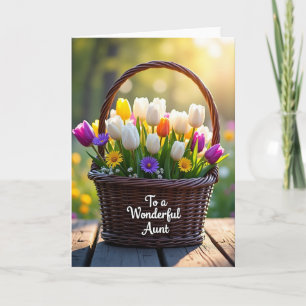 Tulip Mothers Day Basket Card