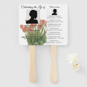 Tulip order of service hand fan
