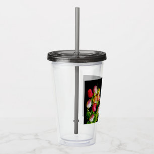 Tulip Painting - Original Flower Art Acrylic Tumbler