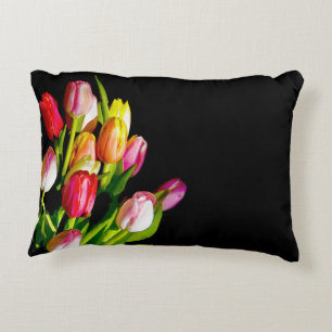 Tulip Painting - Original Flower Art Decorative Cushion