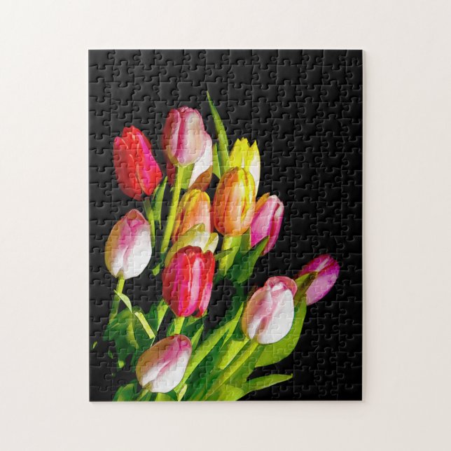 Tulip Painting - Original Flower Art Jigsaw Puzzle (Vertical)